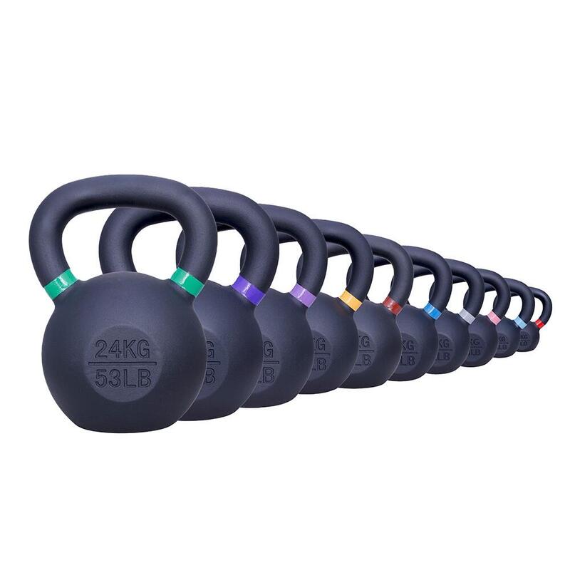 Kettlebell din fontă 8 kg - Negru cu roz