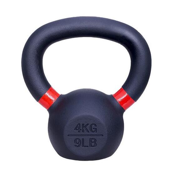 Kettlebell in ghisa 4 kg - Nero con rosso