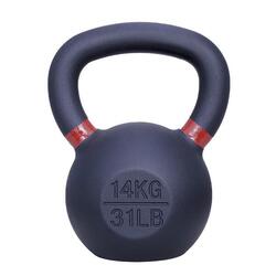 Kettlebell en fonte 14 kg - Noir et marron