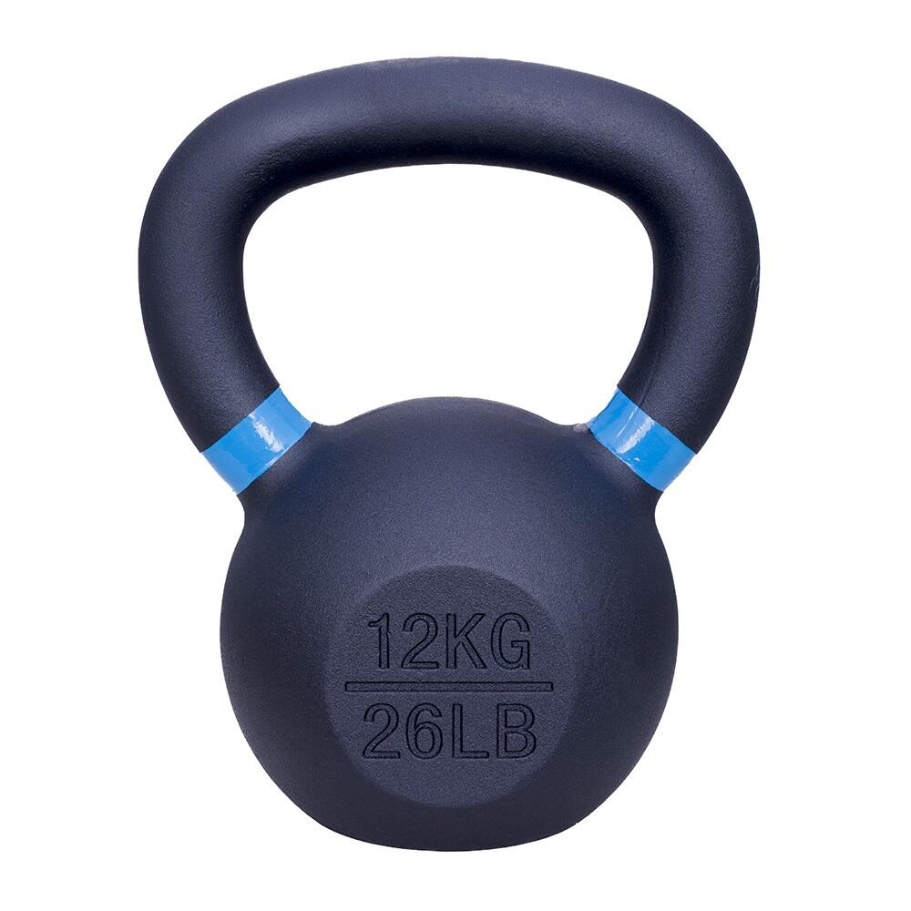 IVOL Kettlebell in ghisa 12 kg - Nero con blu
