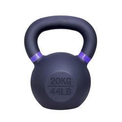 Kettlebell en fonte 20 kg - Noir et violet