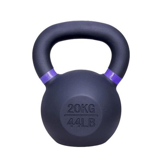 Kettlebell in ghisa 20 kg - Nero con viola
