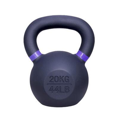 Kettlebell Gusseisen 20 kg – Schwarz mit Lila