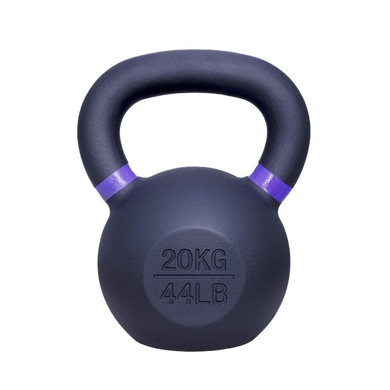 Kettlebell Hierro Fundido 20 kg - Negro con Morado