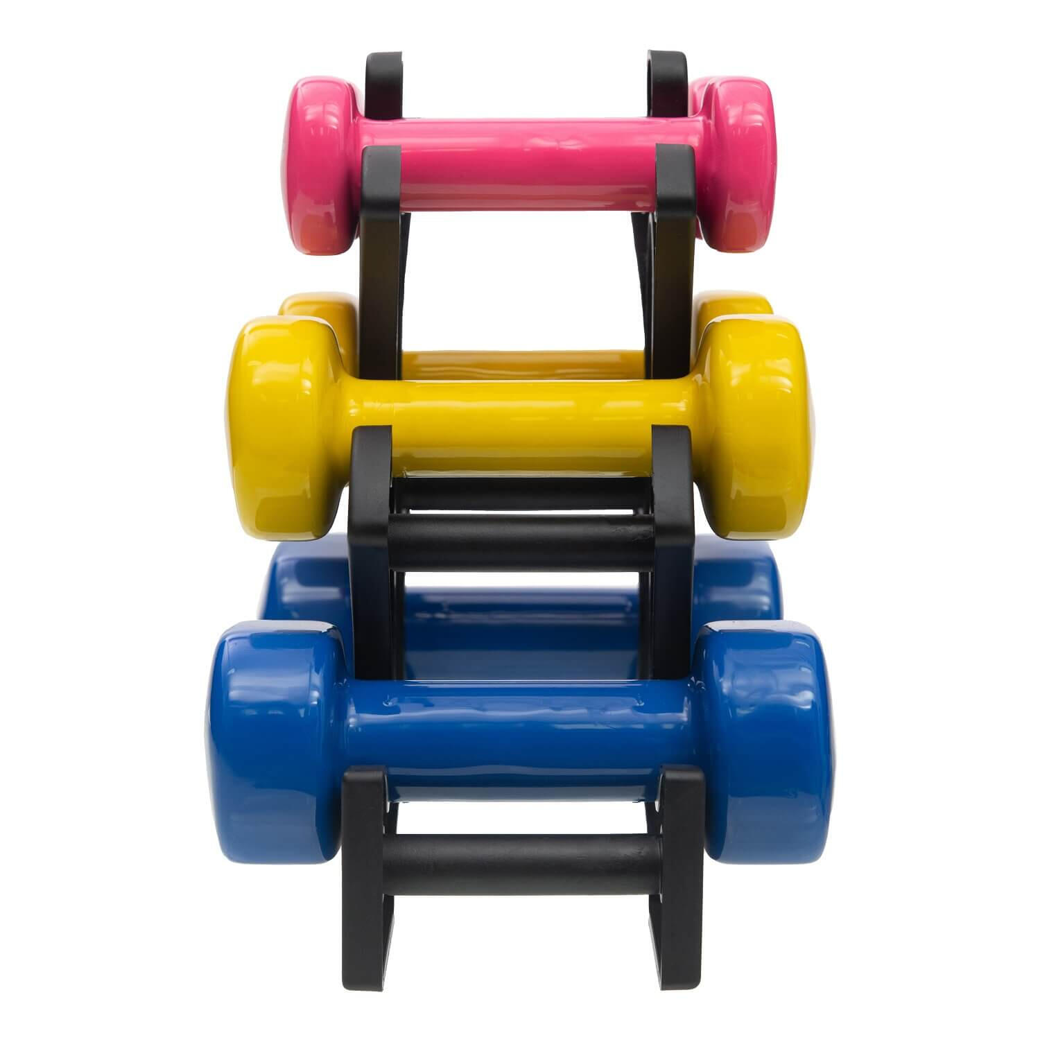 Hantle ciężarki obciążenie do ćwiczeń treningu siłowego 6 kg na stojaku DrFit 4/7