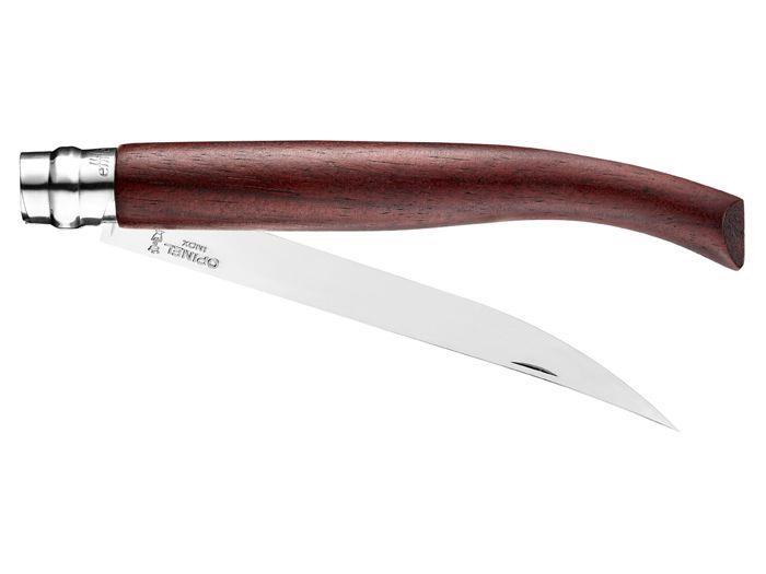 Nóż składany z ostrzem slim rękojeść drewno padouk mirror blade 3/5