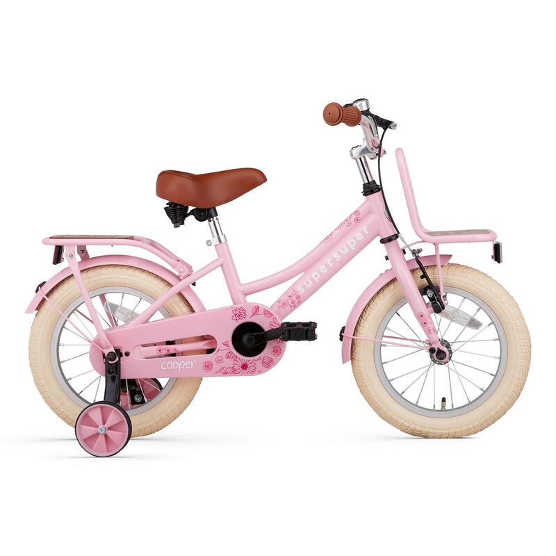 Vélo enfant SuperSuper Cooper Bamboo - 14 pouces - Rose