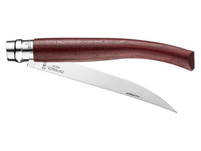 Nóż składany z ostrzem slim rękojeść drewno padouk mirror blade 3/5