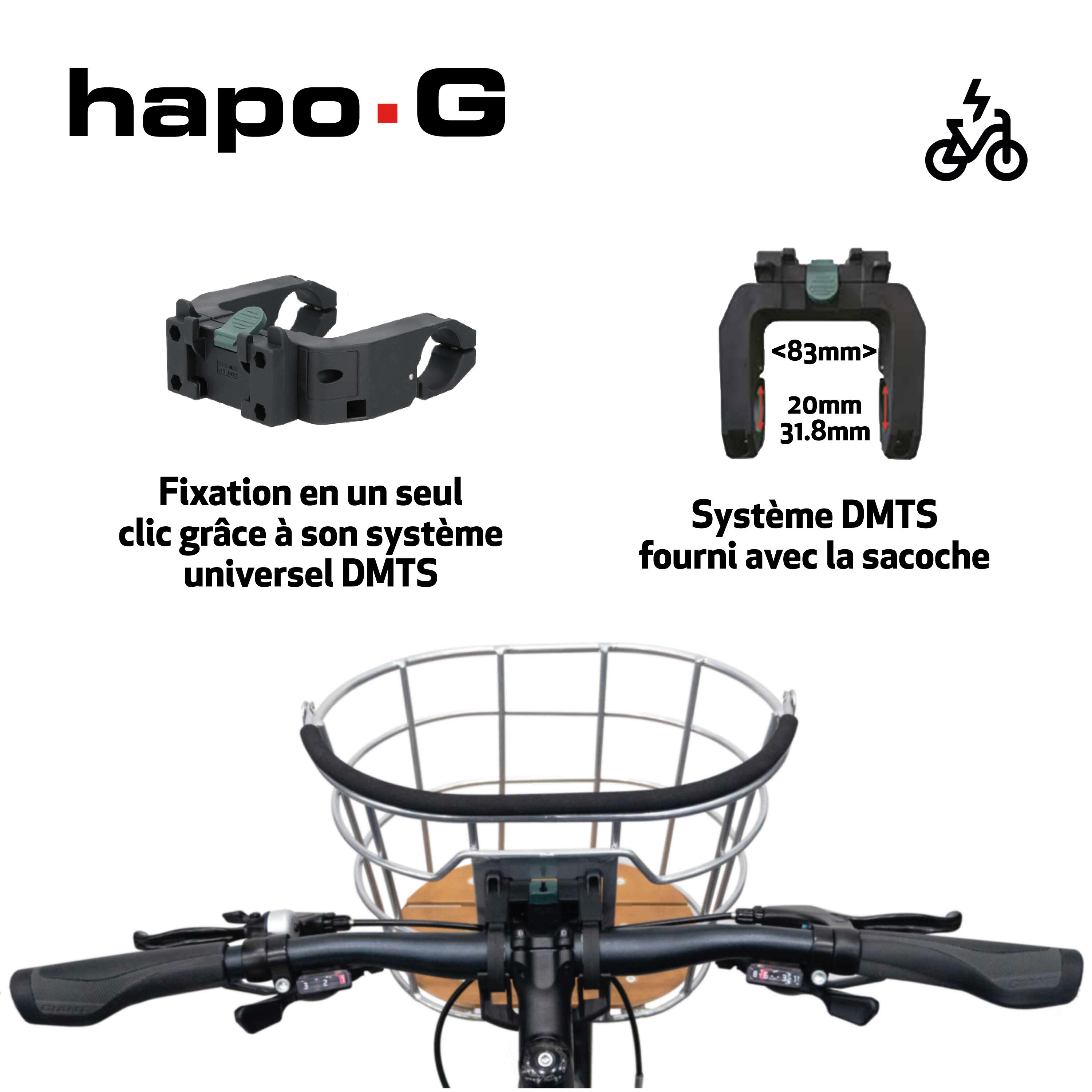 Panier en aluminium avec fixation DMTS Hapo-G 3/7