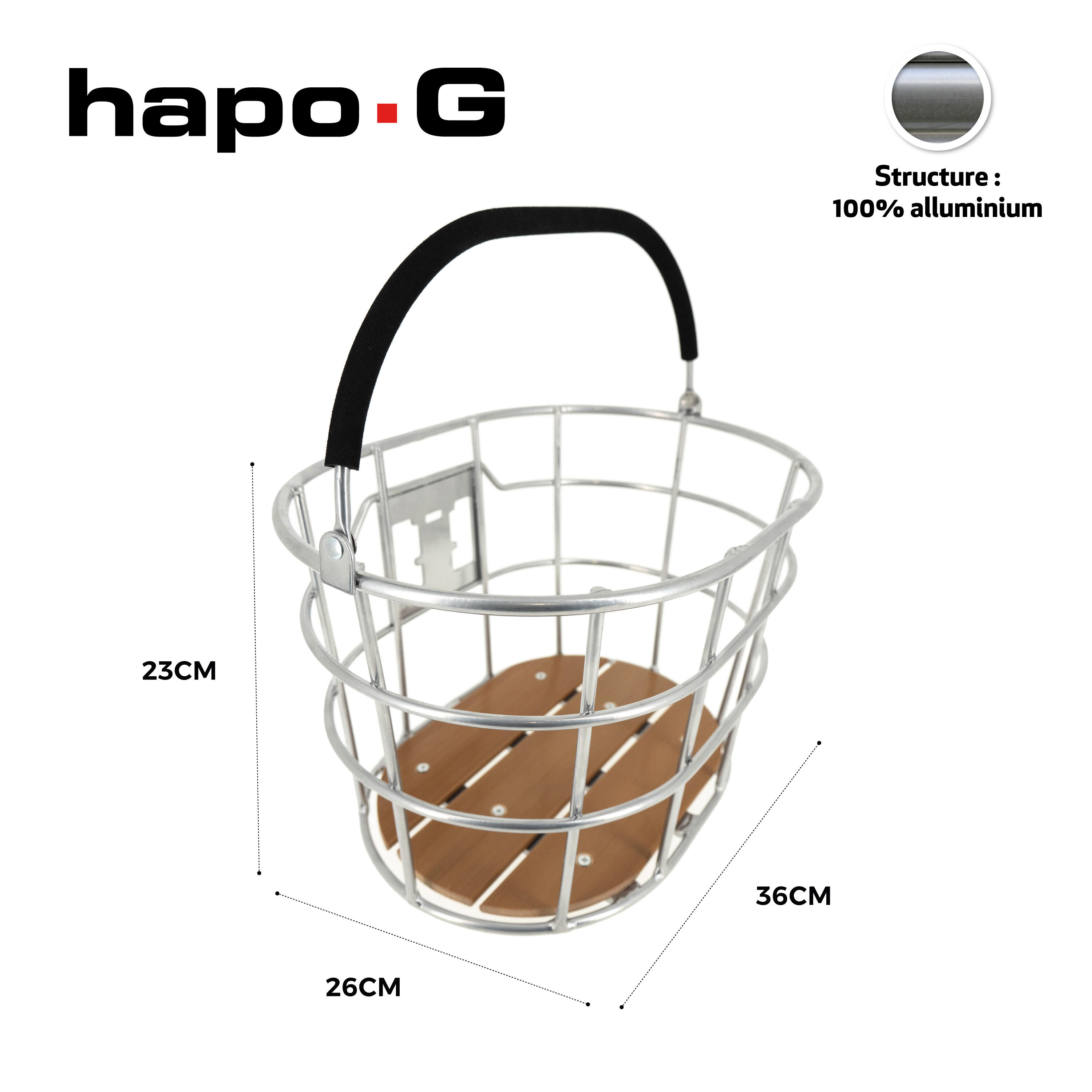 Panier en aluminium avec fixation DMTS Hapo-G 2/7