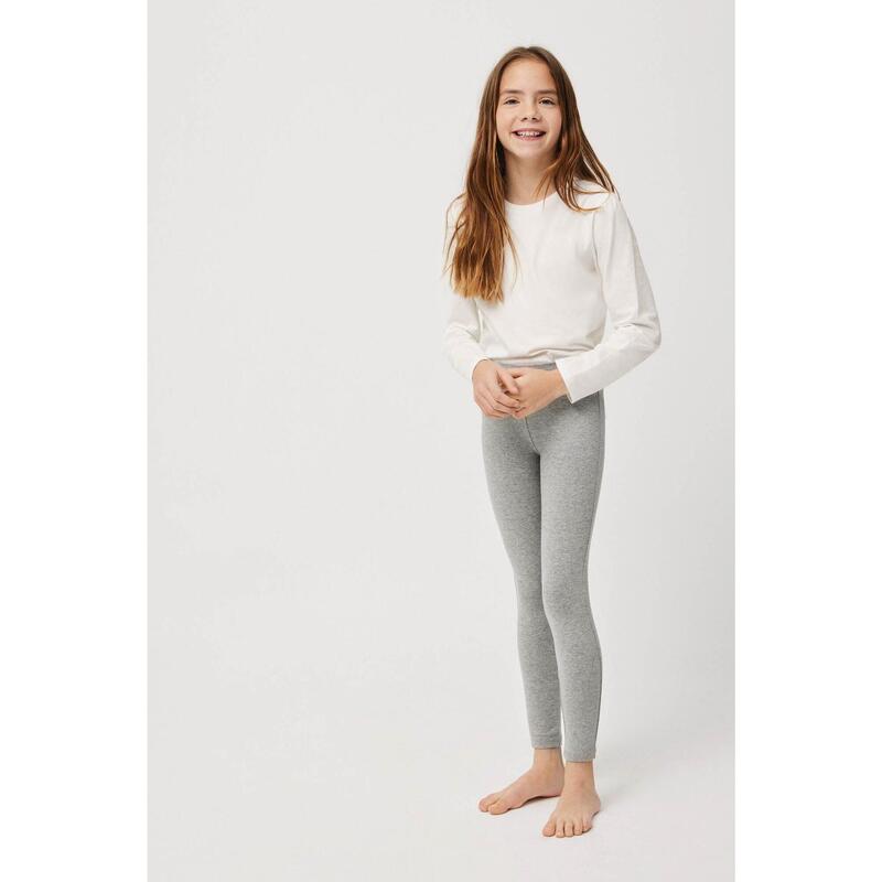 Leggings básicos de niña gris