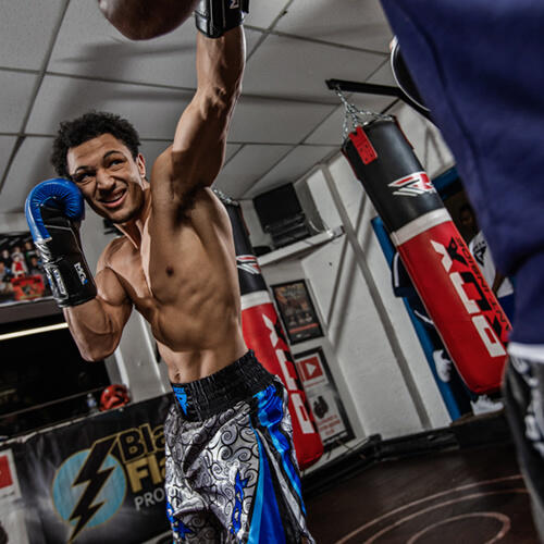 BSS Boxing Training Shorts Satin R2 - Bleu - 2XL 3/5