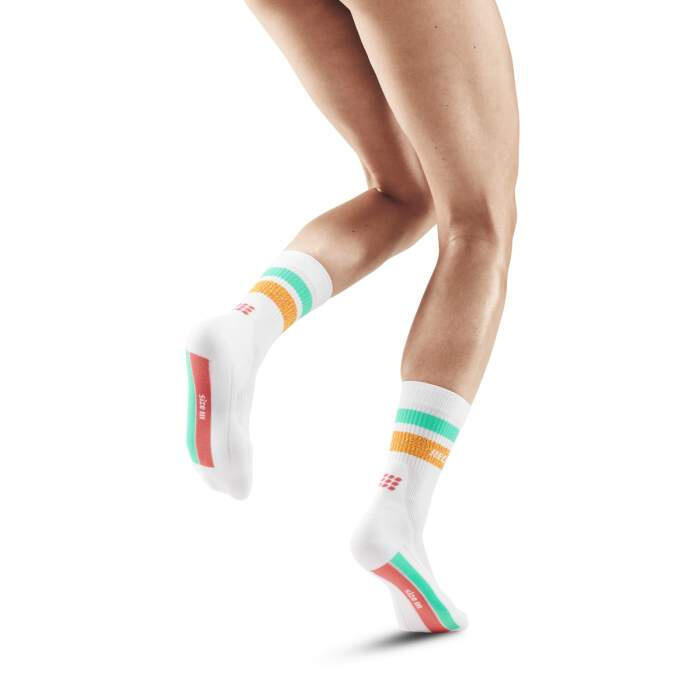 Skarpety kompresyjne damskie sportowe CEP Miami Vibes 80's krótkie 4/4
