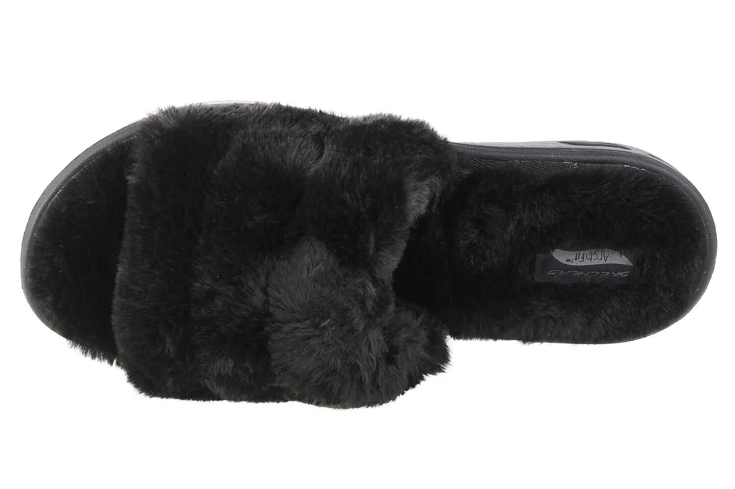 Chaussons Skechers Arch Fit Lounge Unwind Zwart 3/4