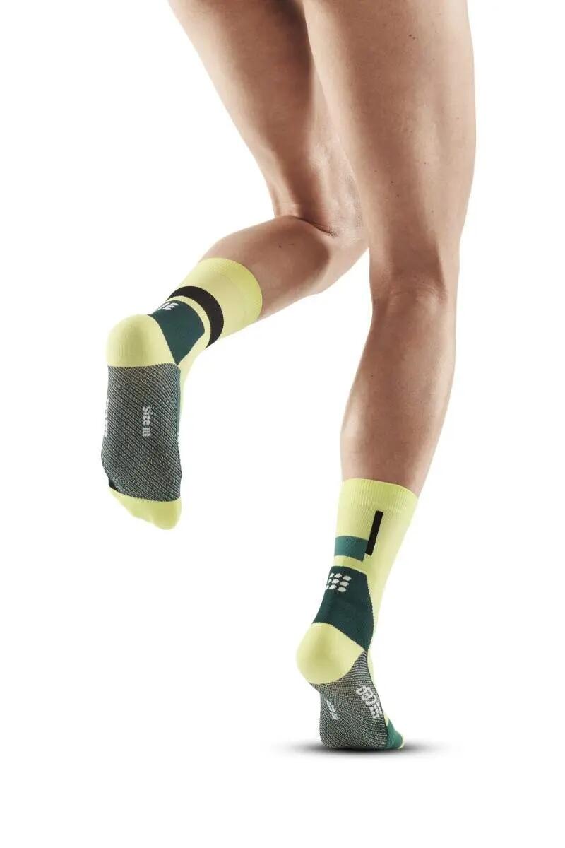 Sosete compresie medii - the run limited 2024.1 socks mid cut W - lime 3/4