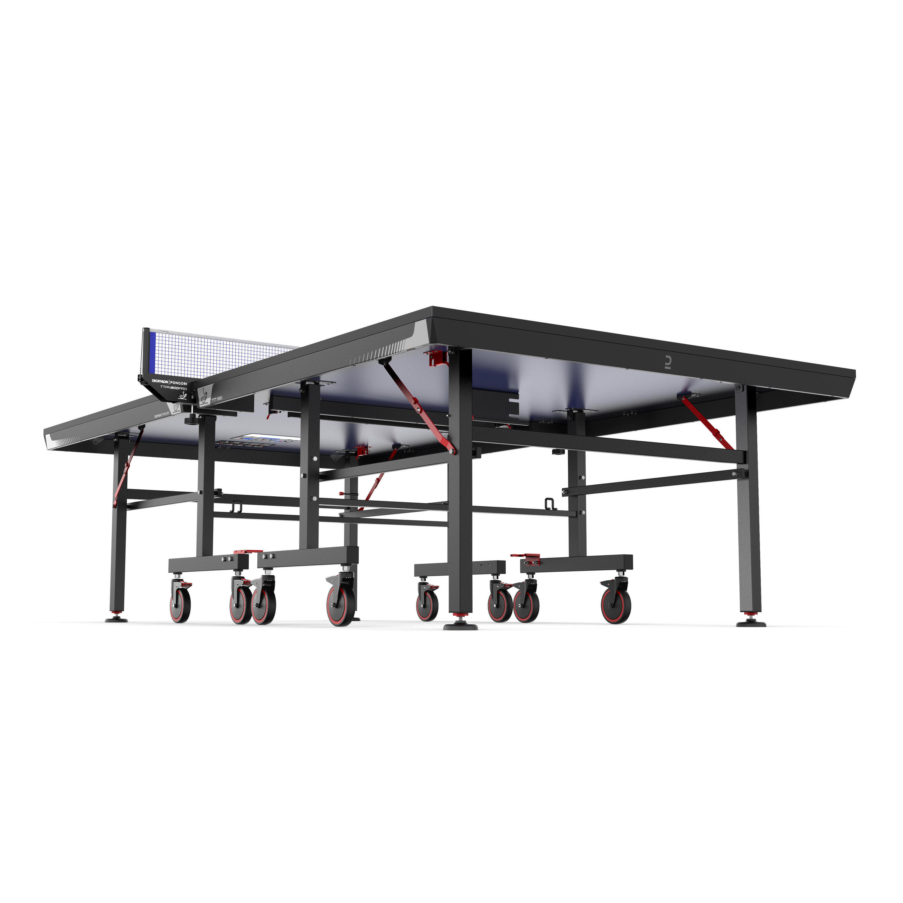 Seconde vie Table de tennis de table intérieure compacte ITTF, TTT 930 Bleu 4/5