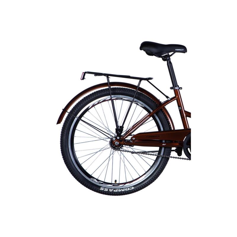 Bicicletă pliabilă cu cos Davi Smart 24", 130-170 cm, 1 viteza, Maro