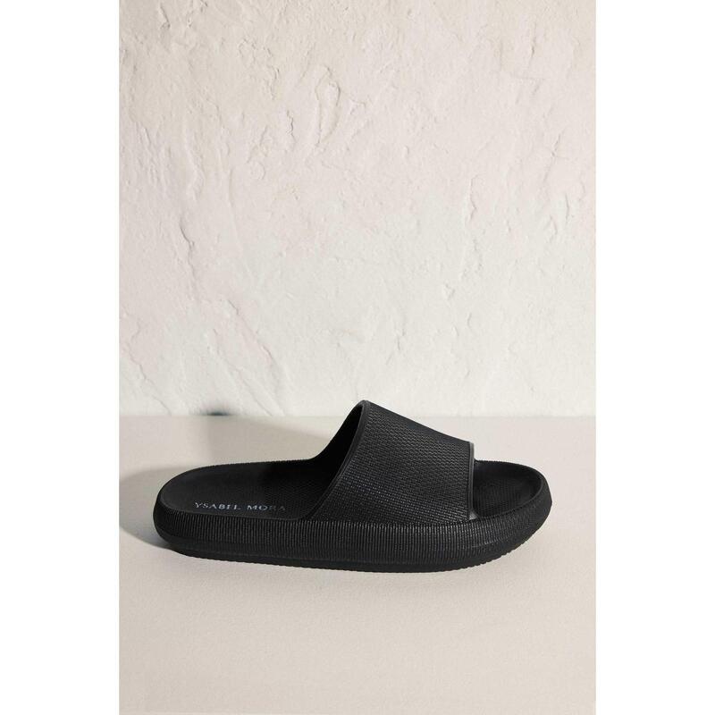 Chanclas de playa antideslizantes ligeras extra comfort negro