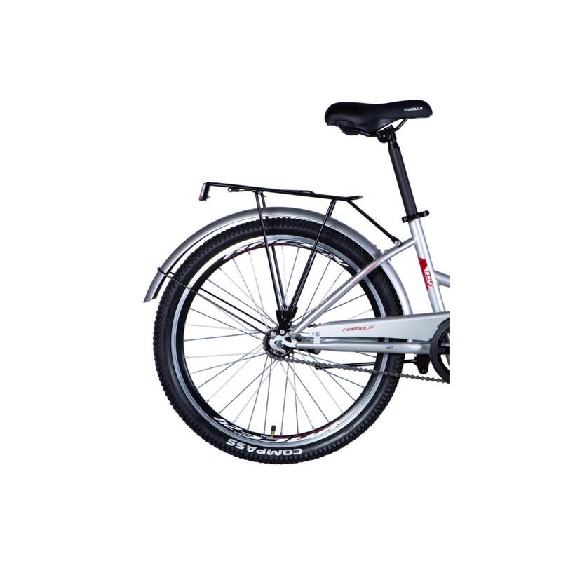 Bicicletă pliabilă cu cos Davi Smart 24", 130-170 cm, 1 viteza, Argintiu/Alb