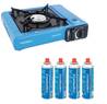 Camp Bistro Stainless-Steel High Power Single Burner Camping Stove with Pack 4 Gas CP-250