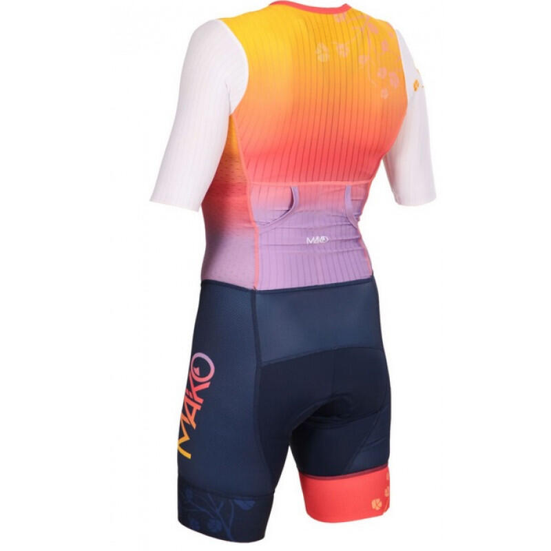Combinaison courte de triathlon femme Mako Trifonction Pro 3/4