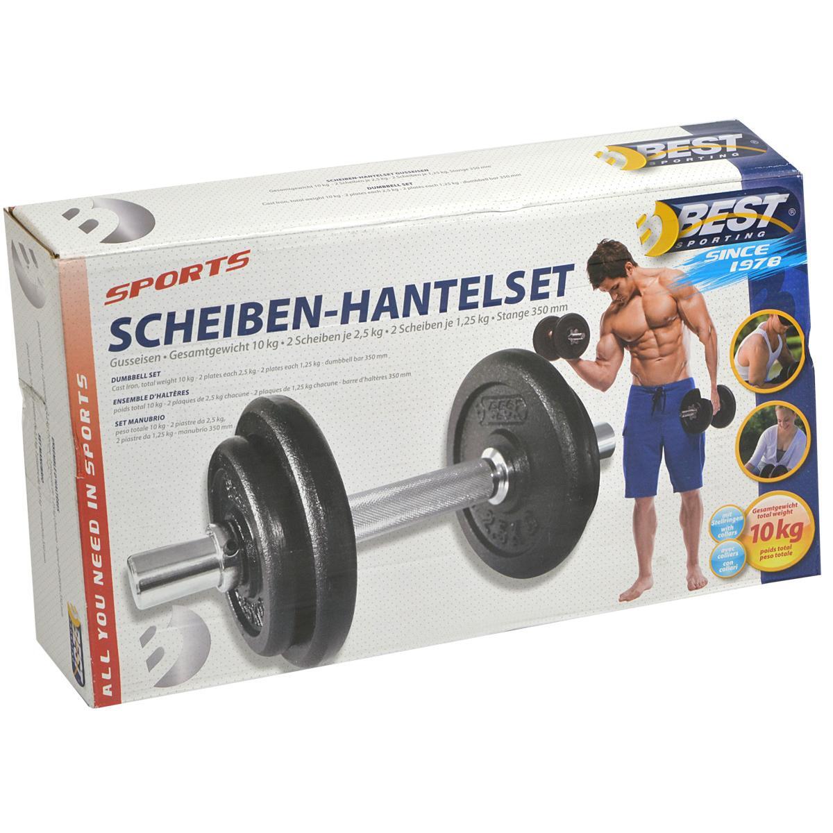 Hantel Bodybuilding - Best Sporting, schwarz 6/6