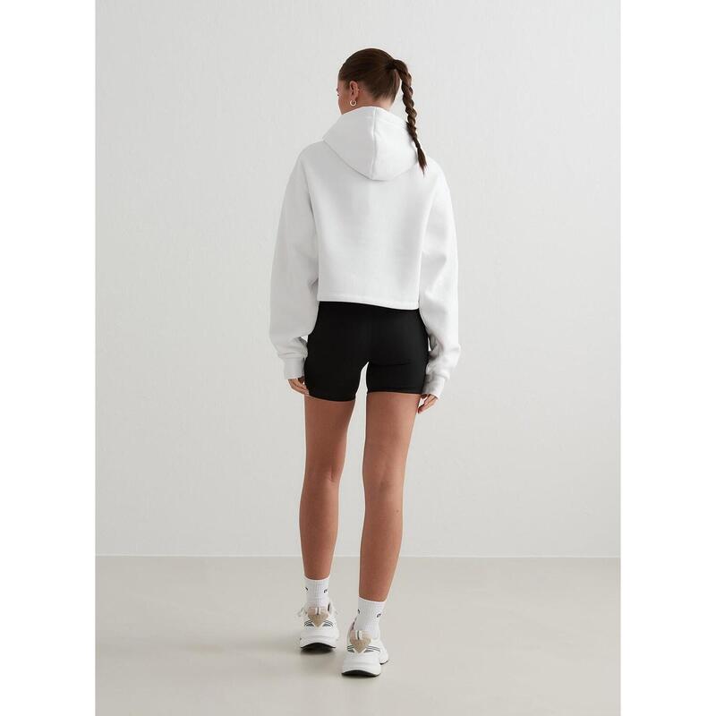 Sweatshirt Cropped Hoodie Yoga Femmes Blanc aim'n