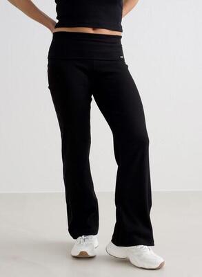 Damen Yoga Hose Petite Gerippt Lichtgewicht Grau Melange
