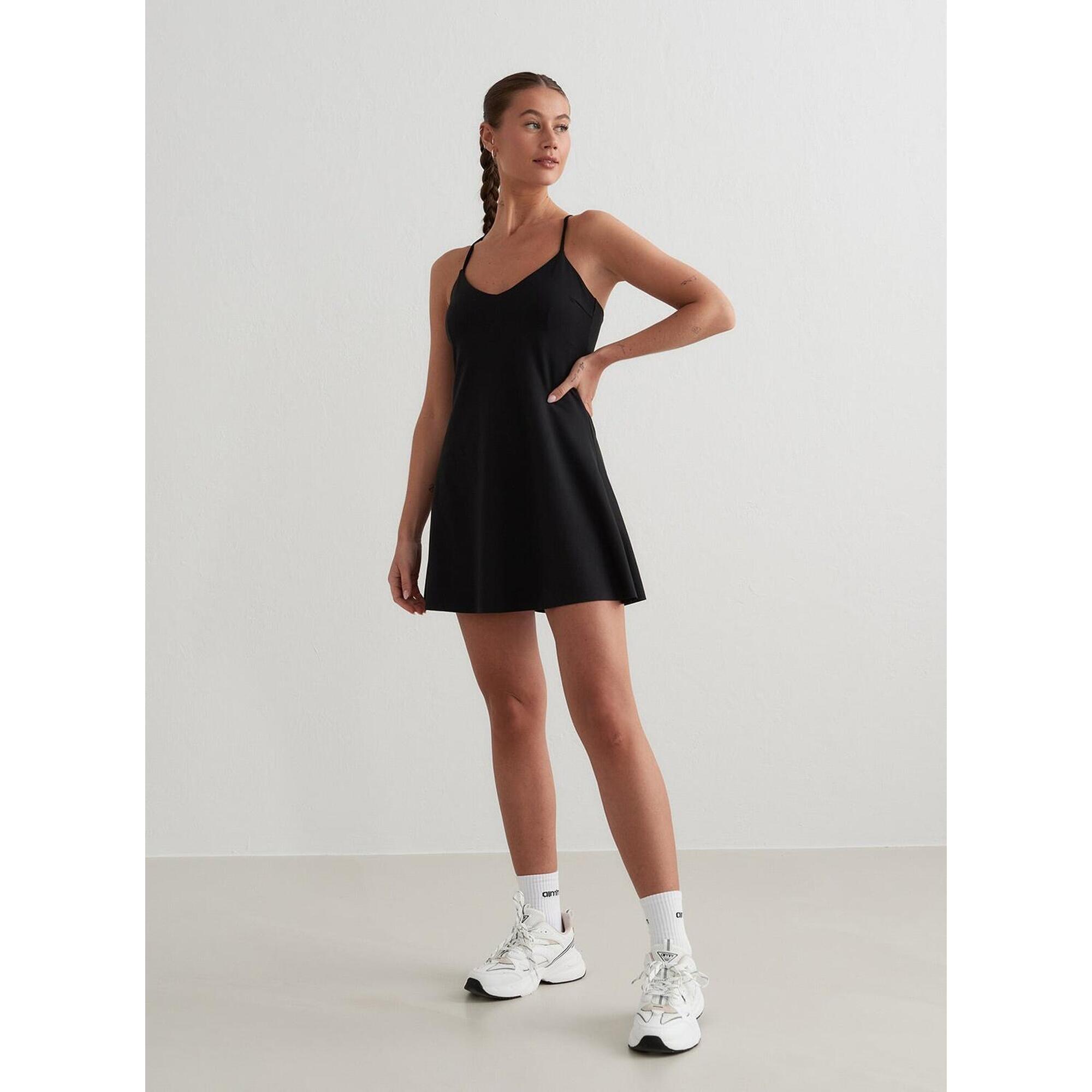 Aim'n - Robe De Tennis Femme Short Et Soutien-gorge Intégrés Séchage Rapide Noir - Robe - Noir - 40 M - Decathlon