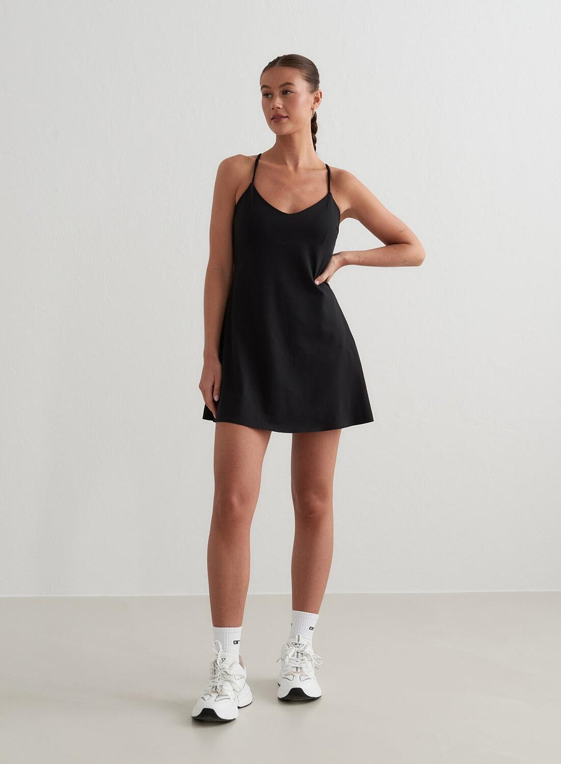 Femme Robe avec Short et Soutien-gorge Intégrés Séchage Rapide Noir 7/7