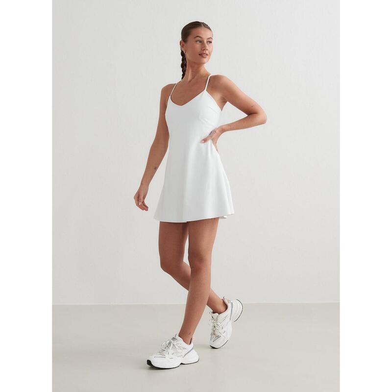 White Sense Strap Dress