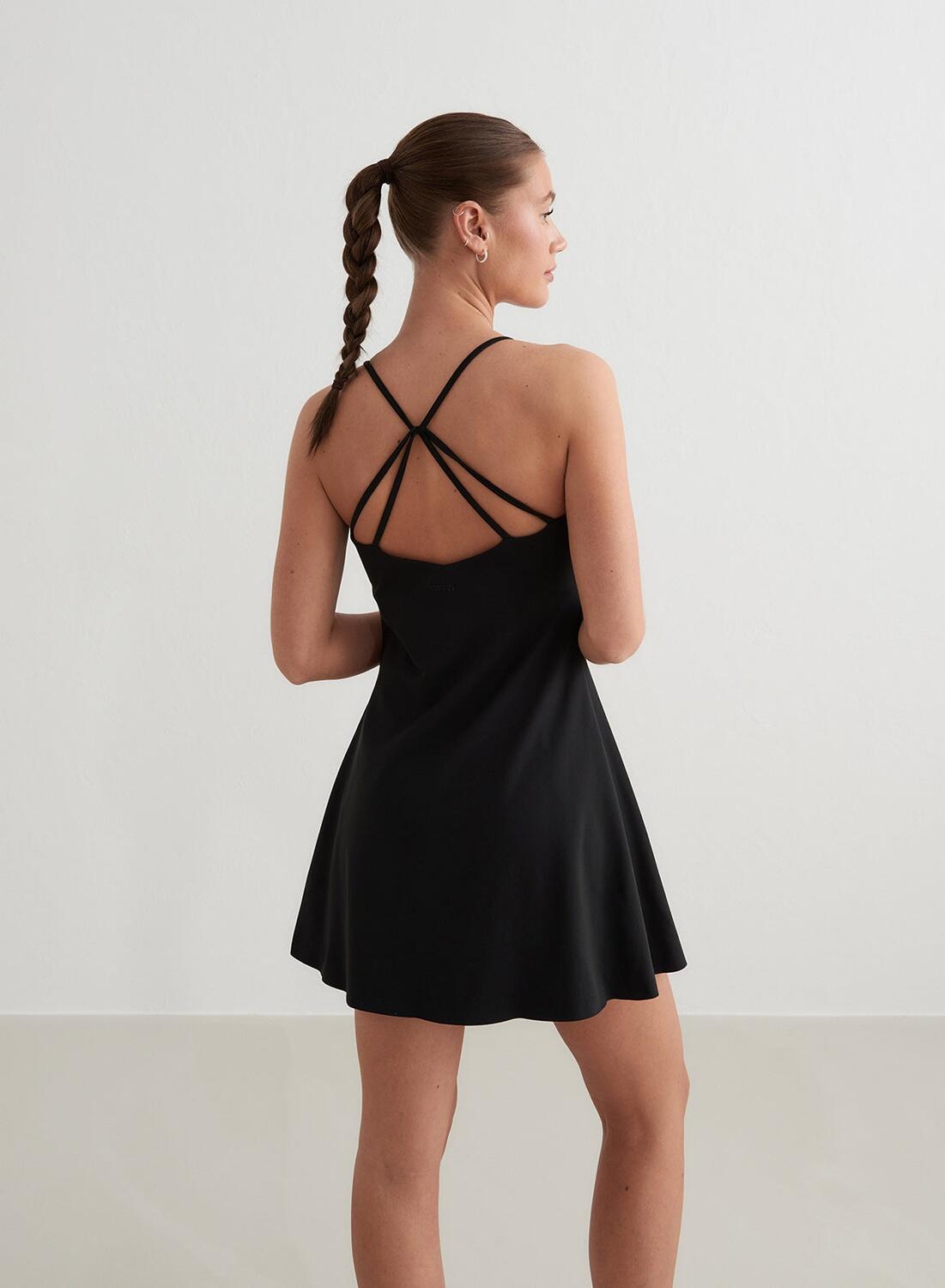 Femme Robe avec Short et Soutien-gorge Intégrés Séchage Rapide Noir 2/7