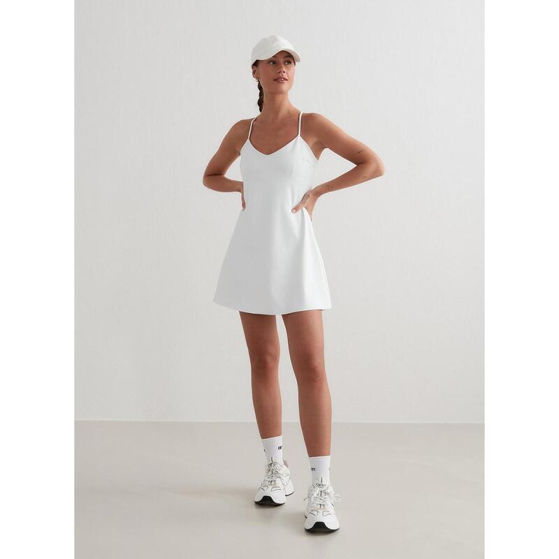 White Sense Strap Dress