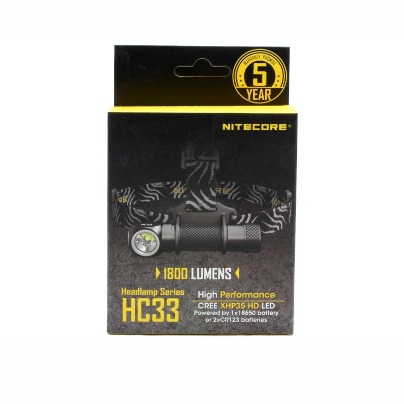 Stirnlampe HC33 und Taschenlampe in einem - 1800 Lumen - Schwarz 5/5