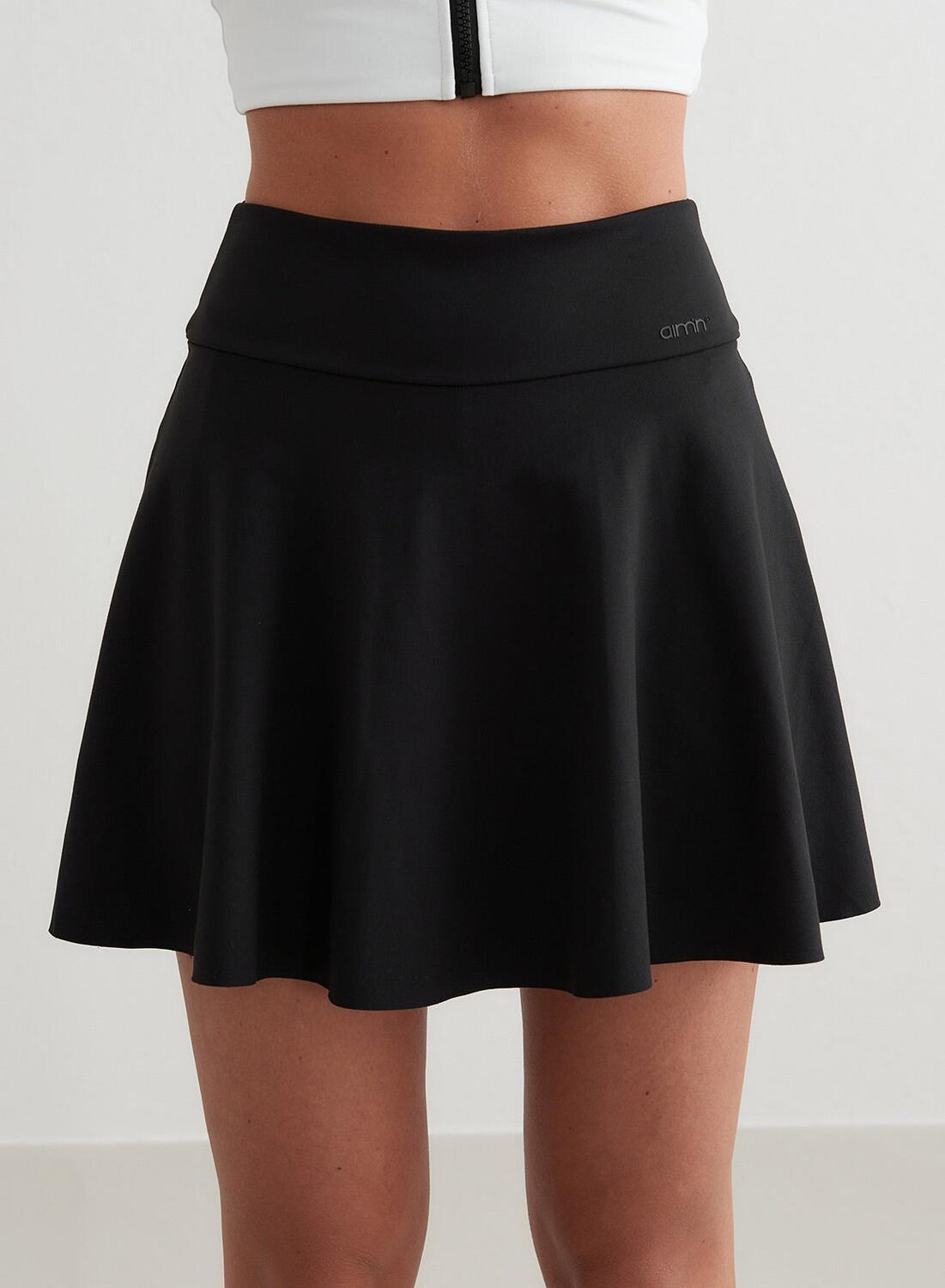Mujer Falda Pantalón Cintura Alta Malla Interior Transpirable Sense Negro 5/7