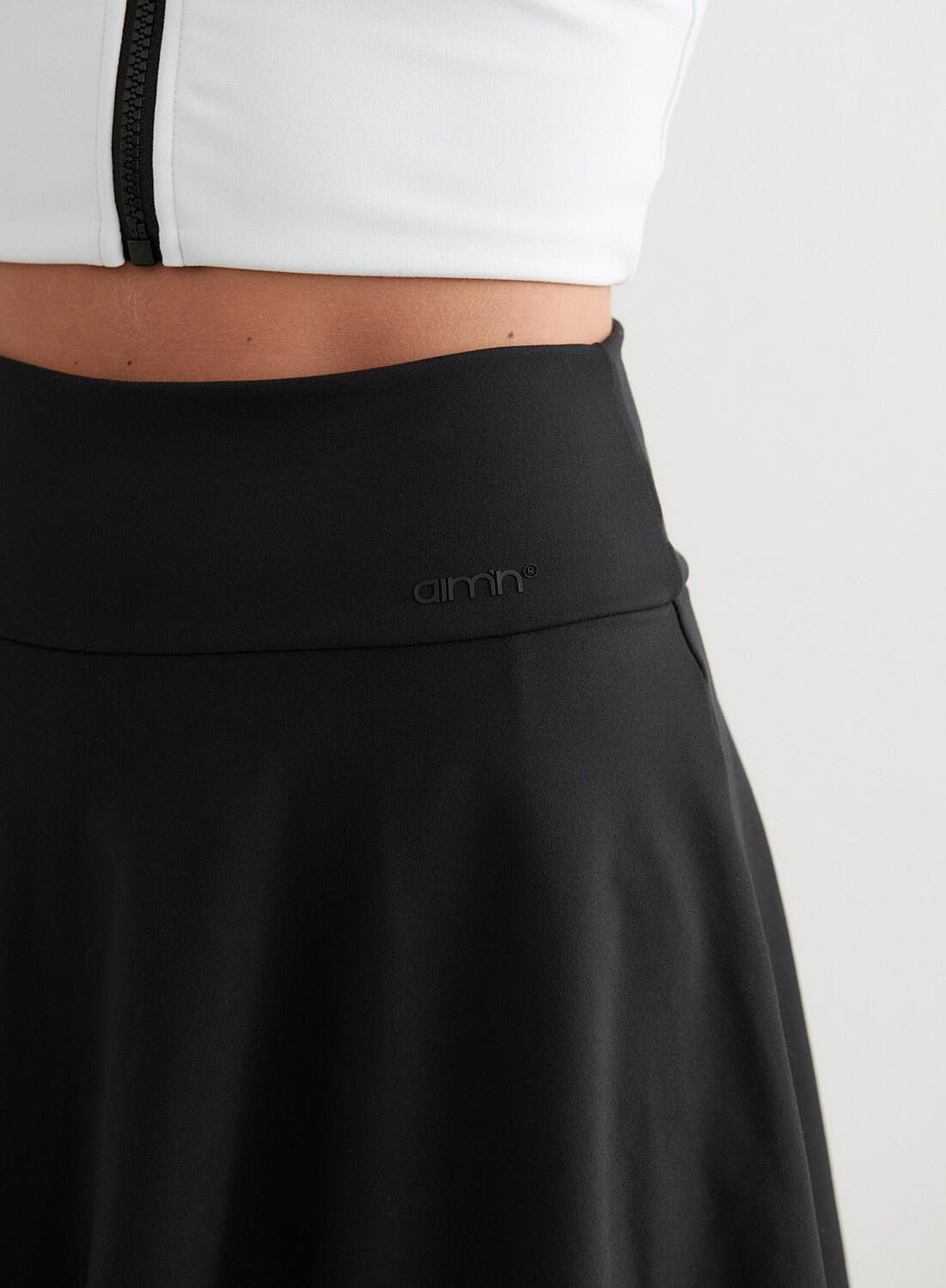 Mujer Falda Pantalón Cintura Alta Malla Interior Transpirable Sense Negro 7/7