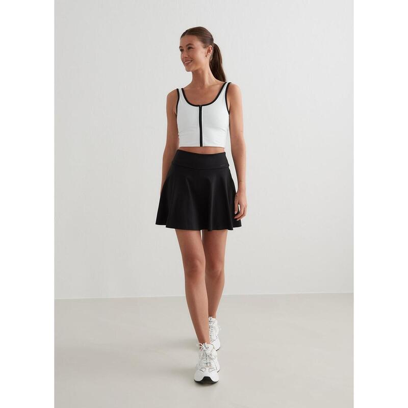 Dames Tennis Rok Vochtafvoerende Skort Zwart