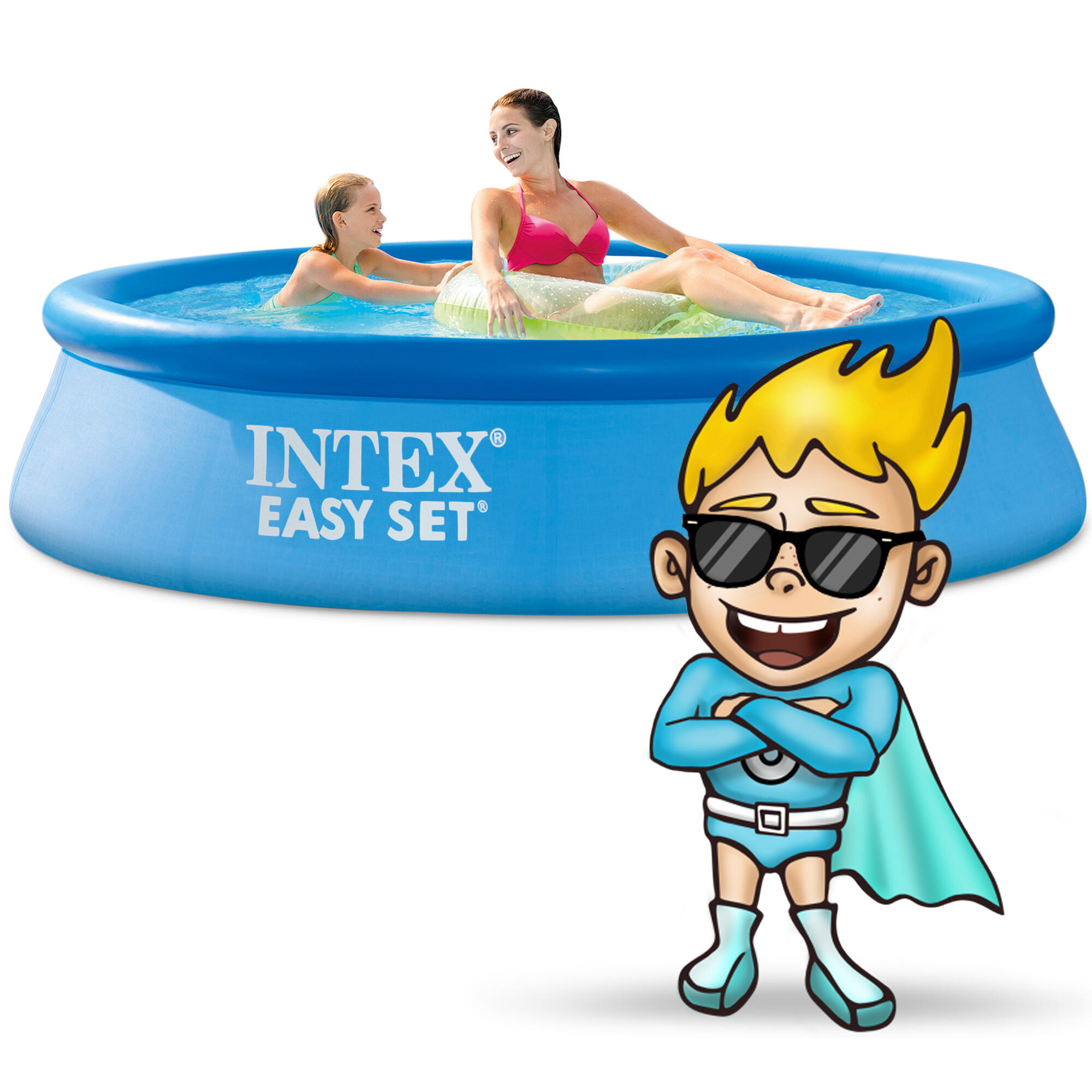 Piscina Natación Desmontable Intex 244x61 Kit Completo 16 en 1 azul 2/6
