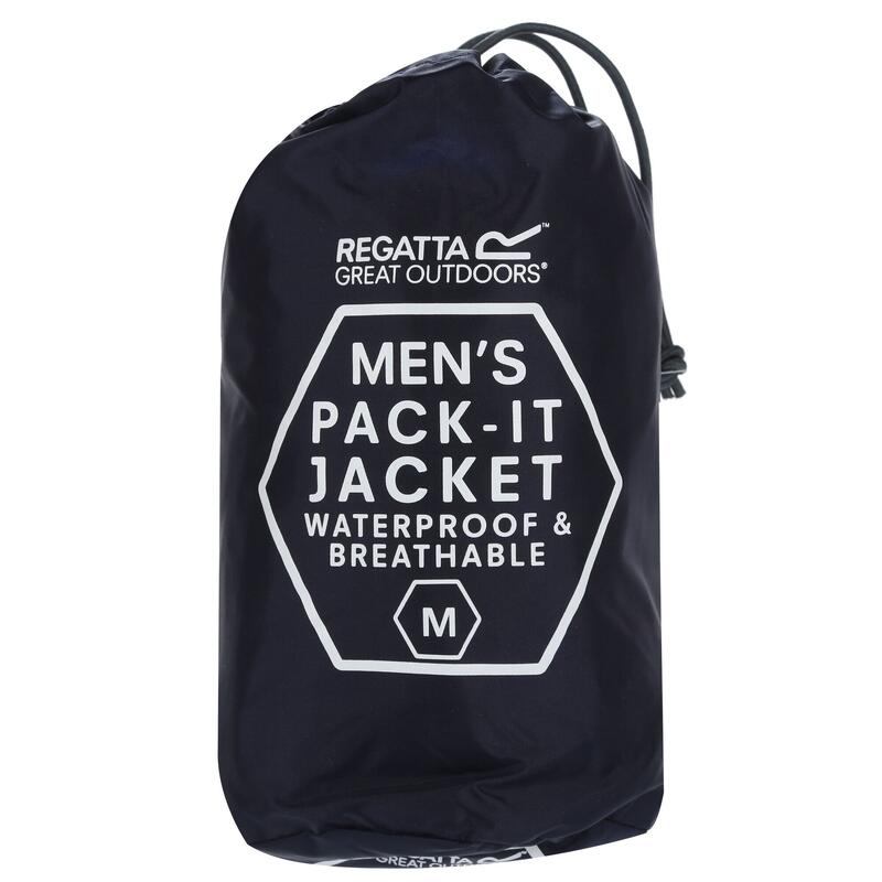 De Pack It Jacket III compacte, waterdichte wandelshelljas voor heren