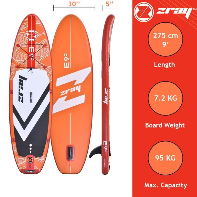 Stand Up Paddle ZRAY EVASION E9 Dropstitch 275x76x13cm 9'x30 «x5»