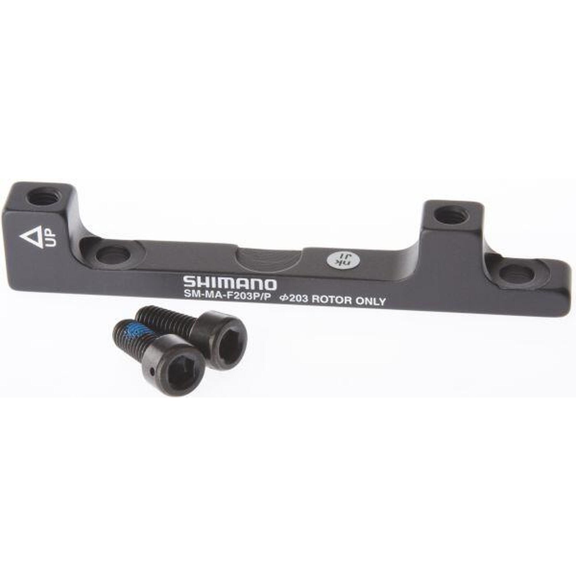 Adaptor frână față Shimano SM-MA-F203P/P cu 2 șuruburi.