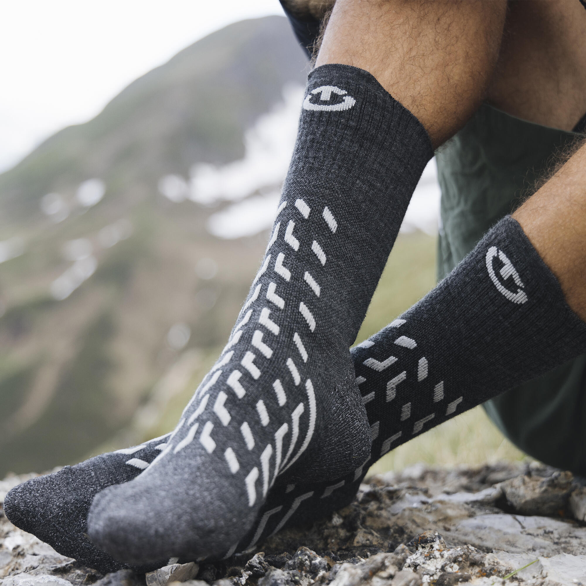 Chaussette Trekking amortissante legere et douce Trekking Temperate Cushion THERM IC Decathlon