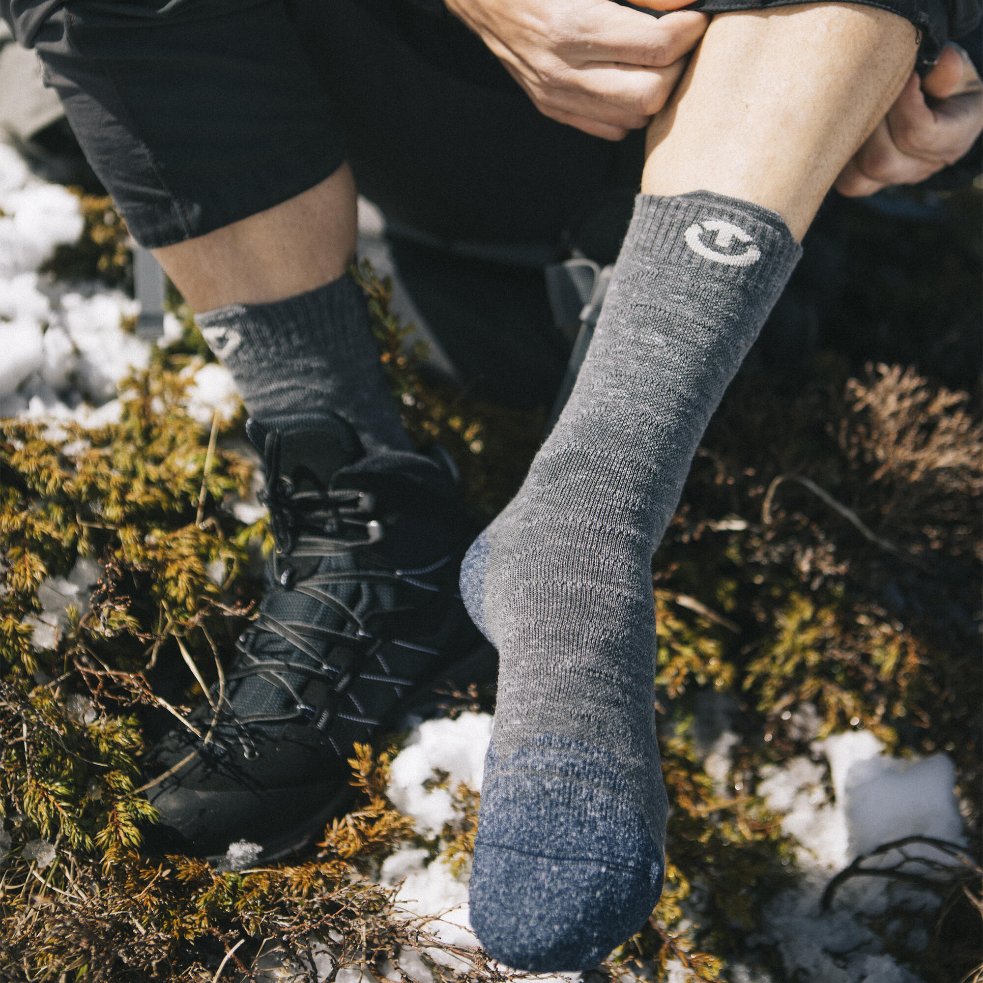Therm-ic Trekking Temperate Crew wandelsokken - Grijs - Dubbellaags anti-blaar 4/4