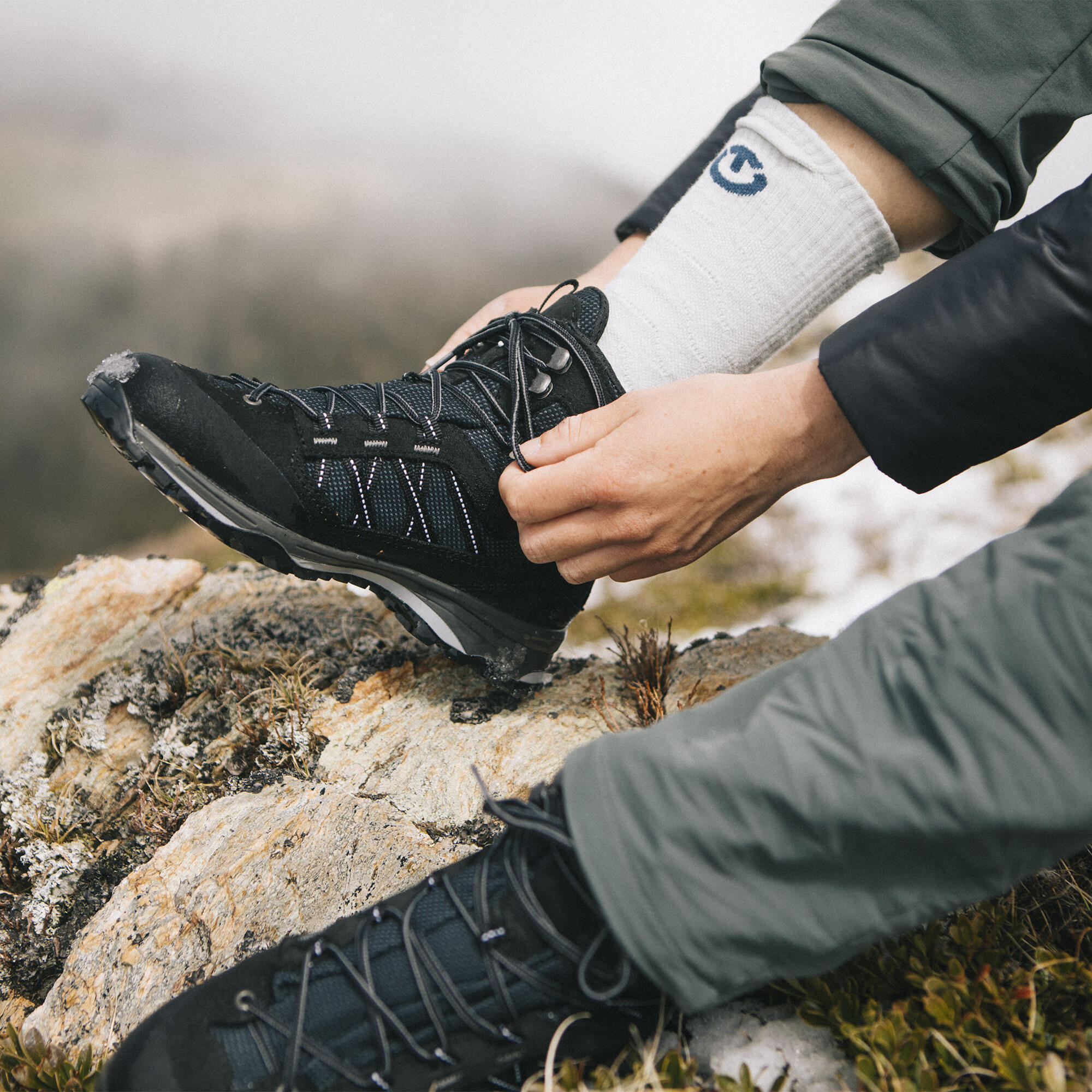 Therm-ic Trekking Temperate Crew wandelsokken - Lichtgrijs - Dubbellaags - Dames 4/4