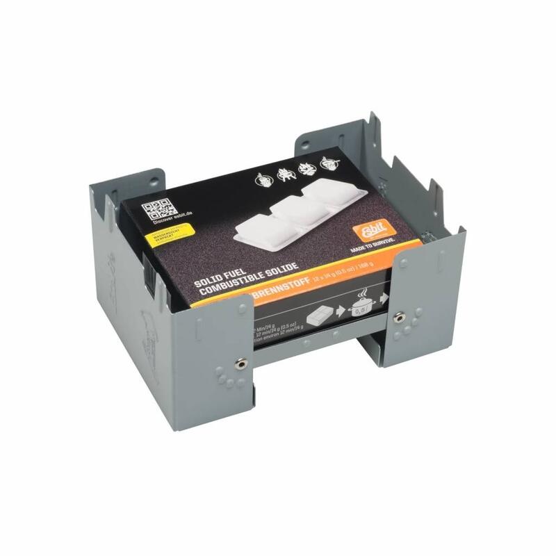 Esbit Grand Brûleur Pliable + Combustible Solide 12x14 Grammes