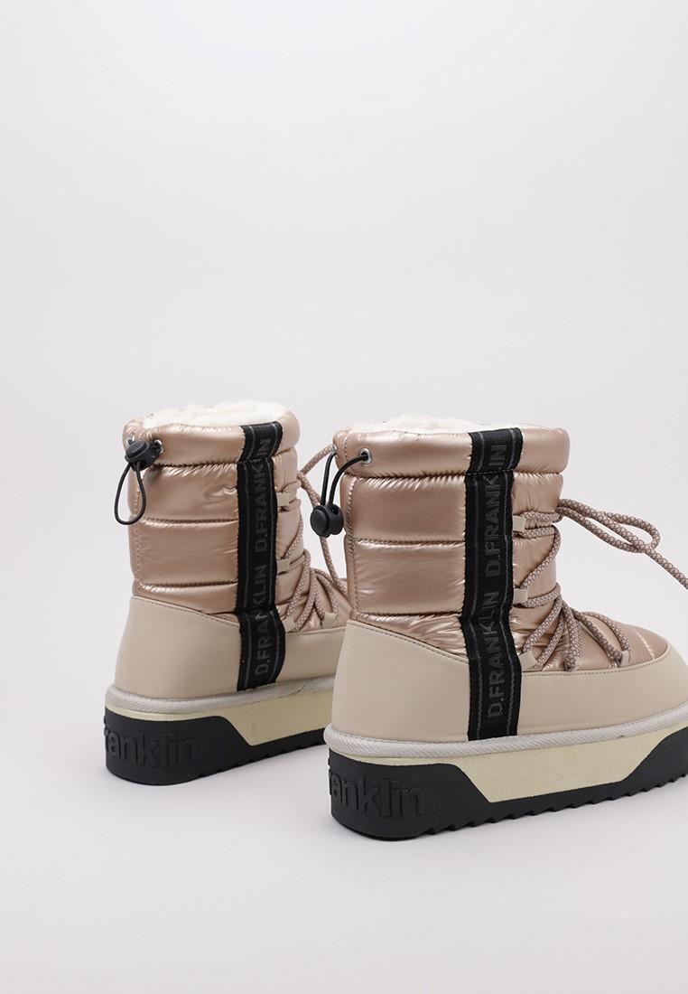 Platte Enkellaarzen Dames D.franklin Nordic V.2 Bomb Beige 4/7