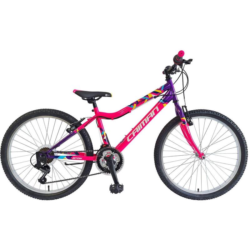 Bicicleta Copii Polar Caiman Arrow - 24 Inch, Roz