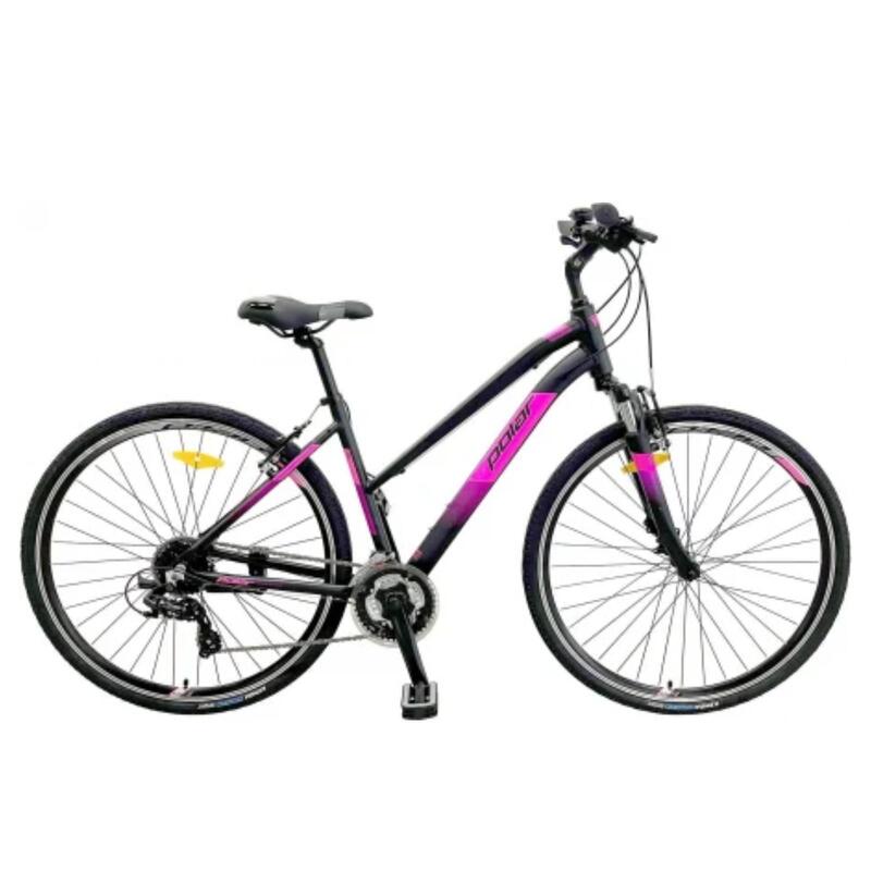 Bicicleta Oras Polar Forester Comp Lady -28 Inch, M, Negru-Roz