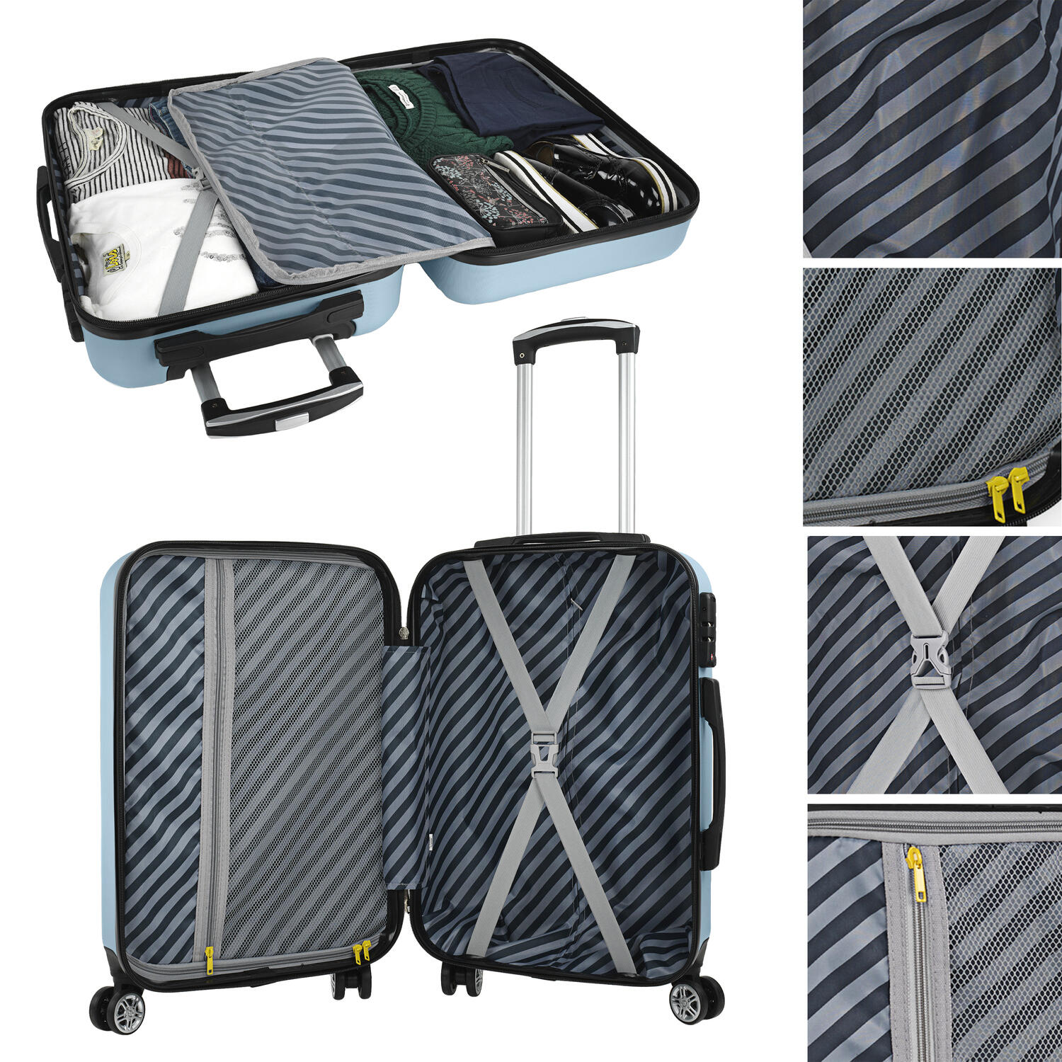 Maleta Cabina Abs Unisex 38L Itaca Diamond 55Cm 3/5