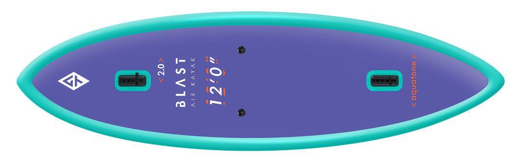 Kajak dwuosobowy pompowany z podłogą dropstitch Aquatone Blast 12.0 zestaw 3/7